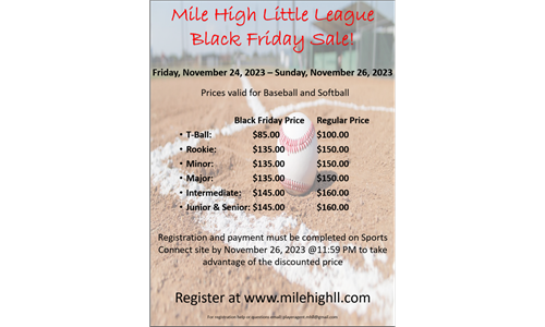Spring 2024 Black Friday Registration Sale