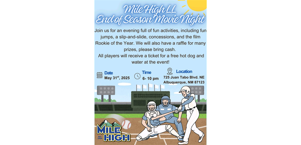 Save the date for MHLL's movie night on 5/31!